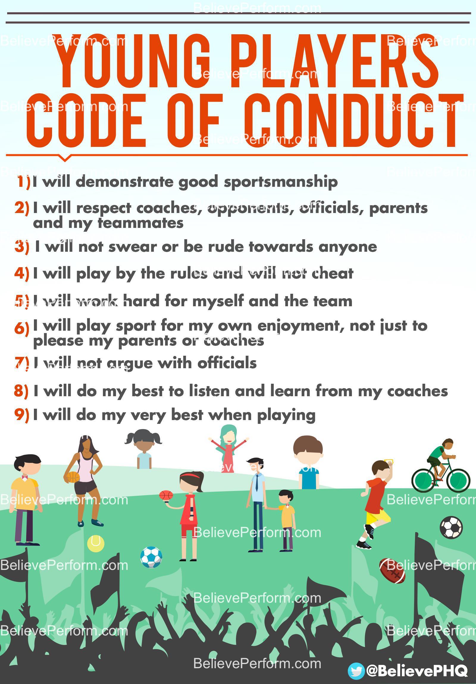 Young player code of conduct BelievePerform The UK s leading Sports