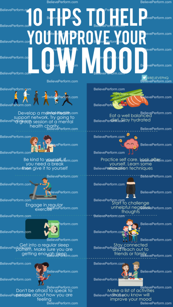 10 tips to help you improve your low mood - BelievePerform - The UK's ...