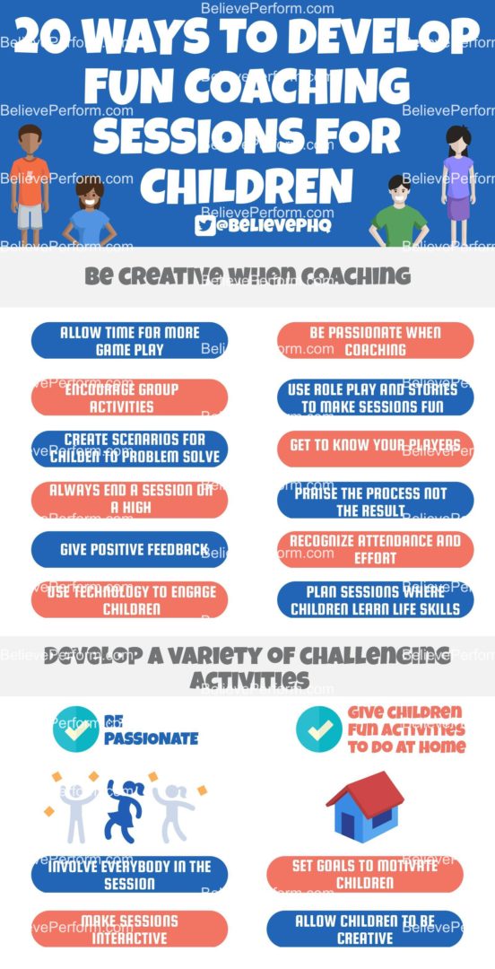 20 ways to develop fun coaching sessions for children - BelievePerform ...