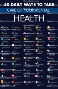 50 daily ways to take care of your mental health - BelievePerform - The ...