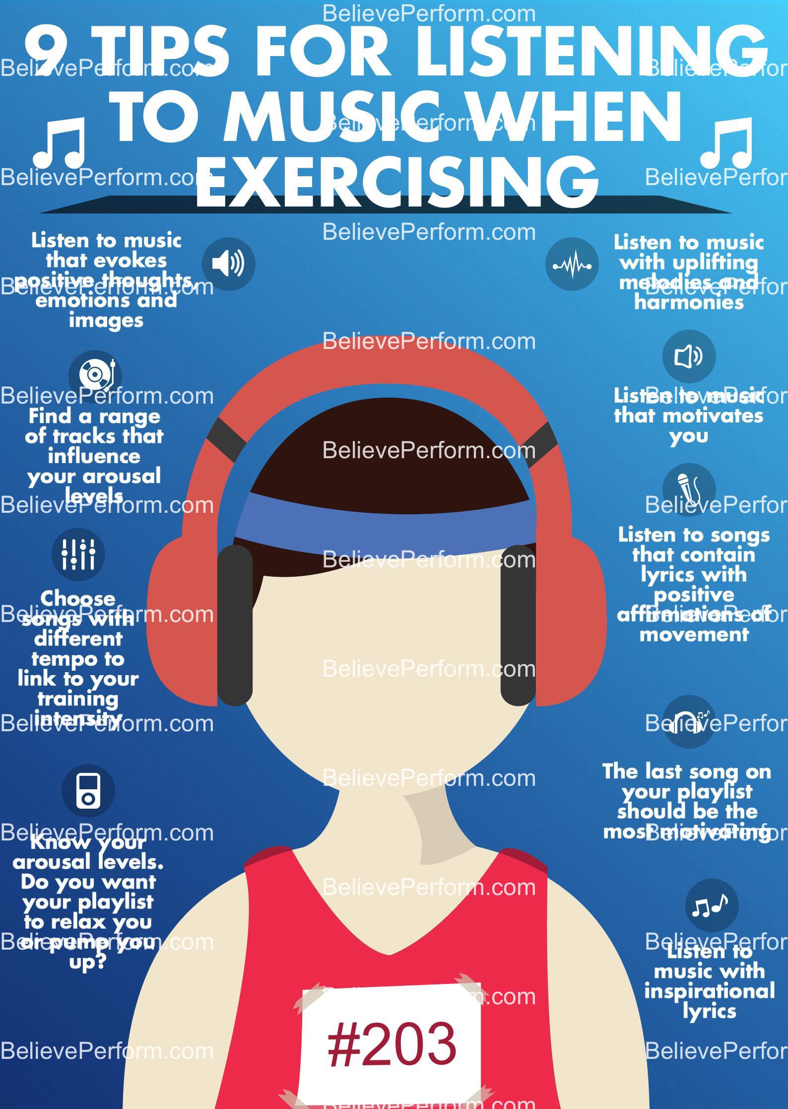 9 tips for listening to music when exercising - BelievePerform 