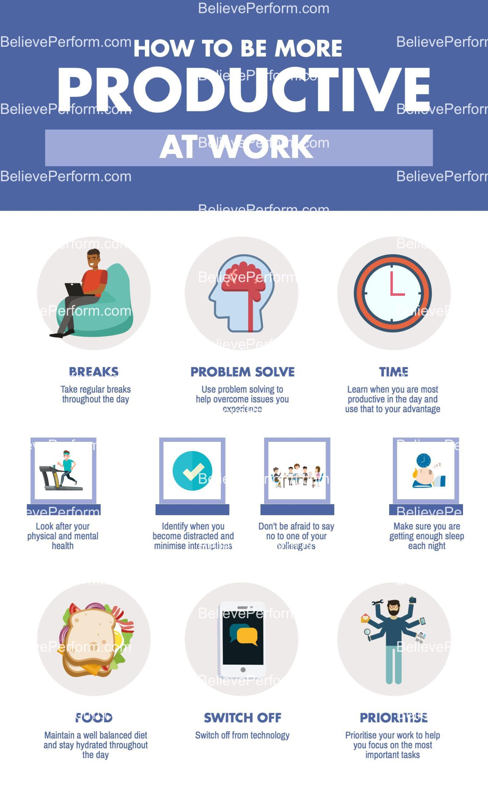 How To Be More Productive At Work Believeperform The Uks Leading Sports Psychology Website 