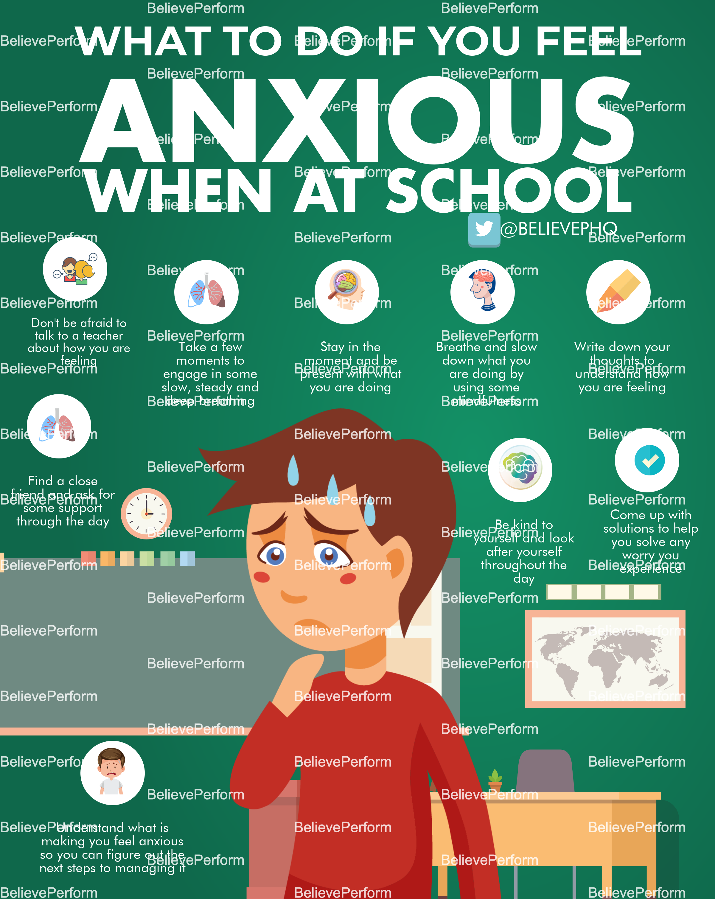 What To Do If You Feel Anxious When At School Believeperform The Uks Leading Sports 