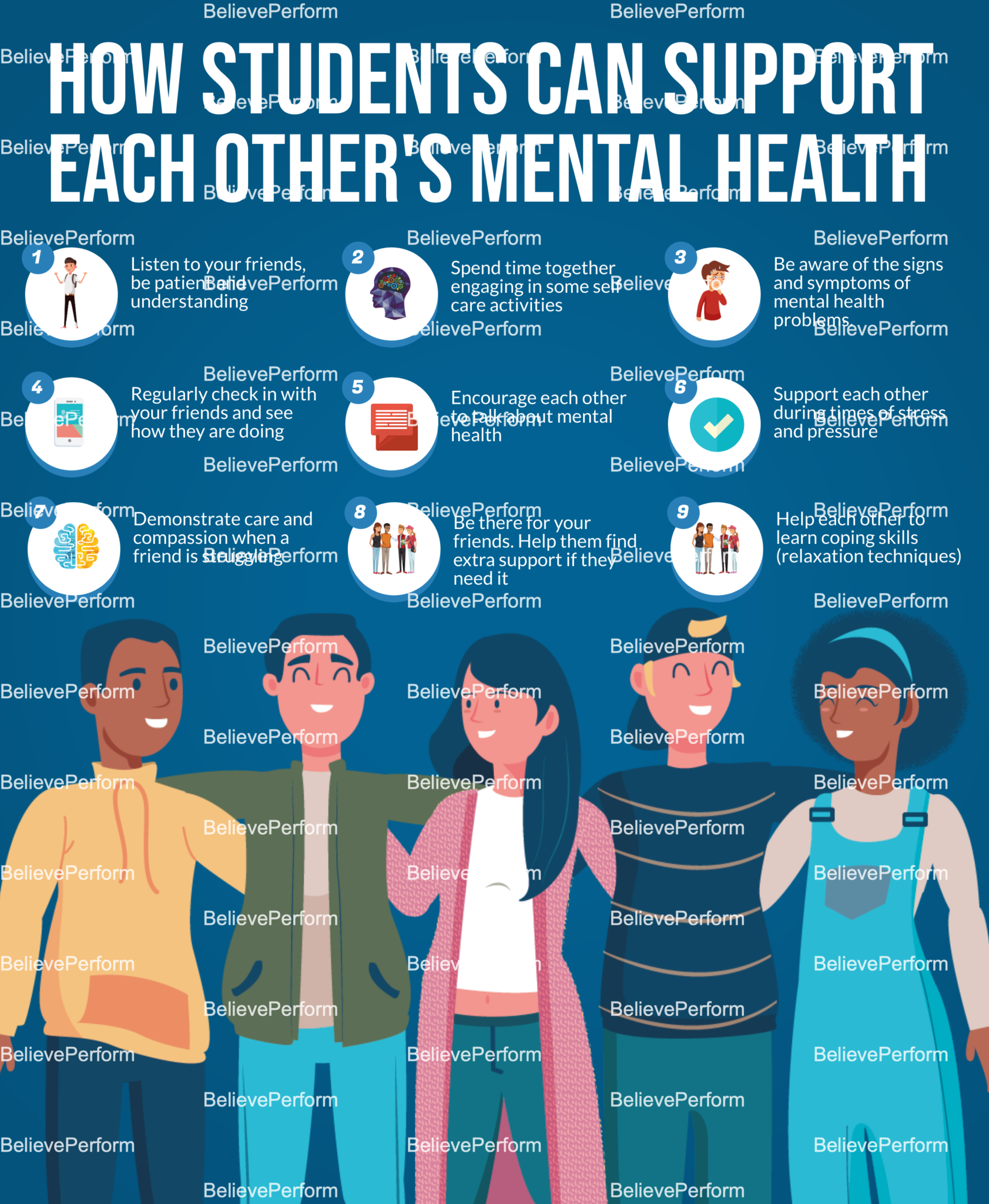 How students can support each other's mental health - BelievePerform ...