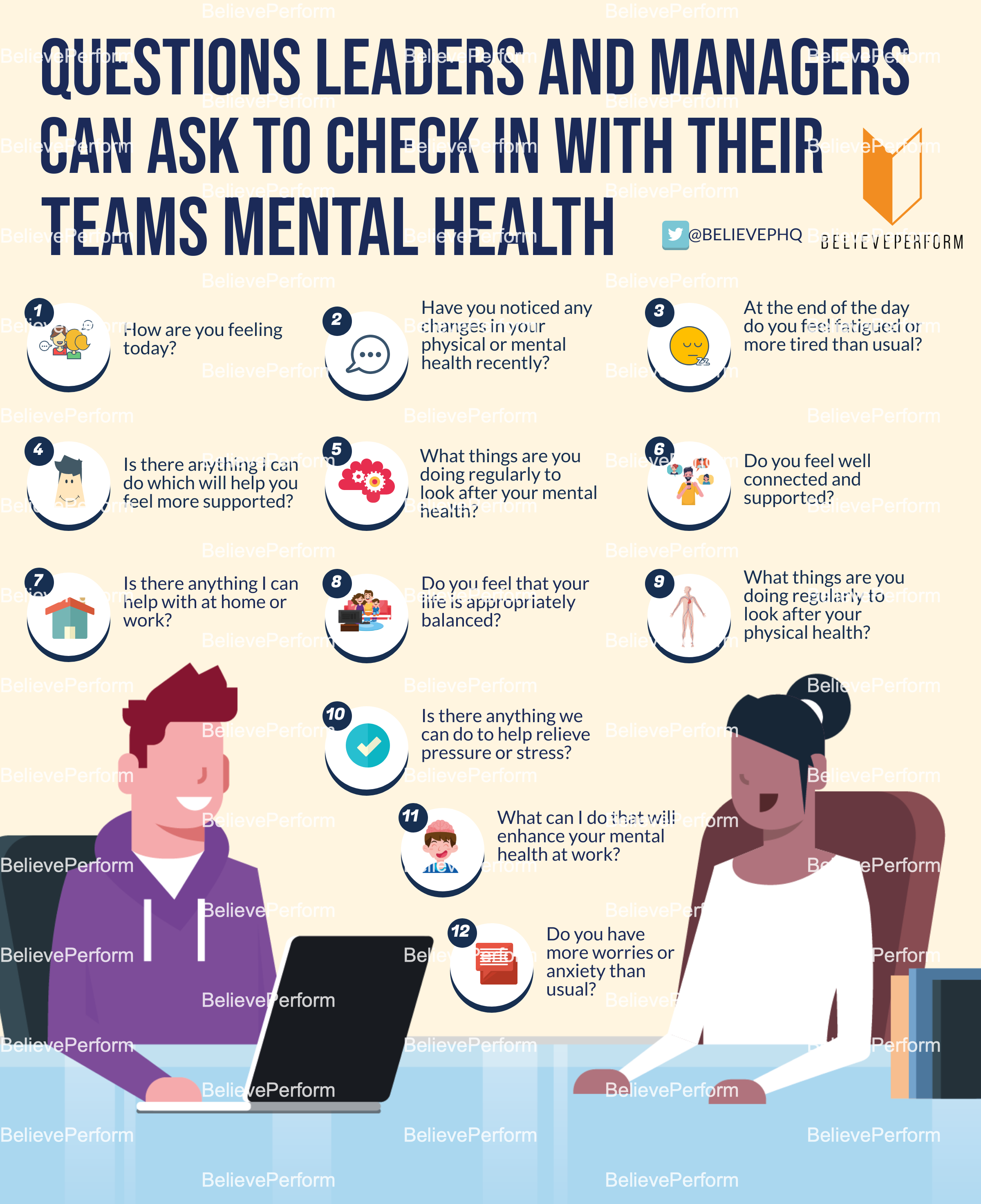 Questions leaders and managers can ask to check in with their teams